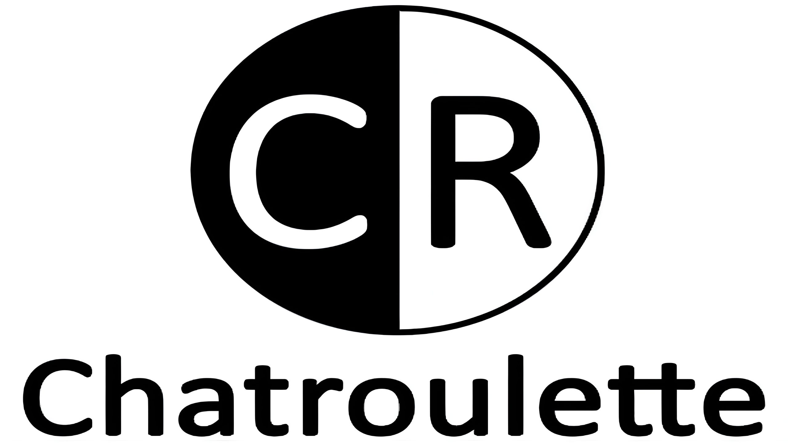Chatroulette CR logo and wordmark on a dark background