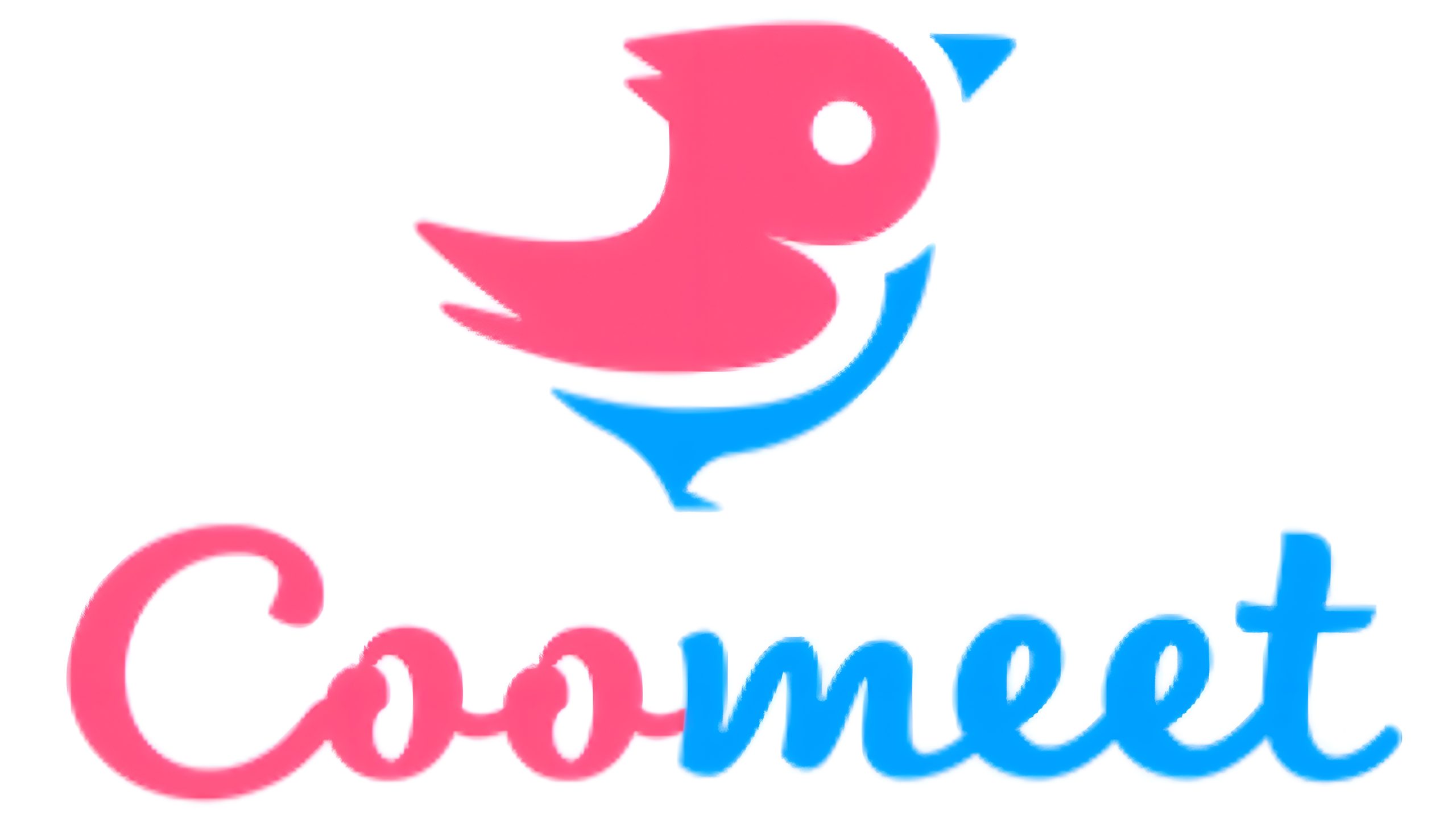 CooMeet logo with a pink and blue bird symbol